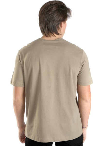 Yuvarlak Yaka Vizon Erkek T-Shirt 242 Lcm 242010 Marelo Vızon