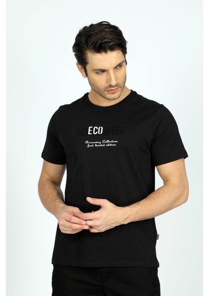 Yuvarlak Yaka Siyah Erkek T-Shirt 242 Lcm 242013 Desav Siyah modelleri
