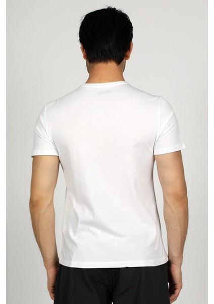 Lee Cooper Bisiklet Yaka Beyaz Erkek T-Shirt 232 Lcm 242047 Kaeıth Beyaz