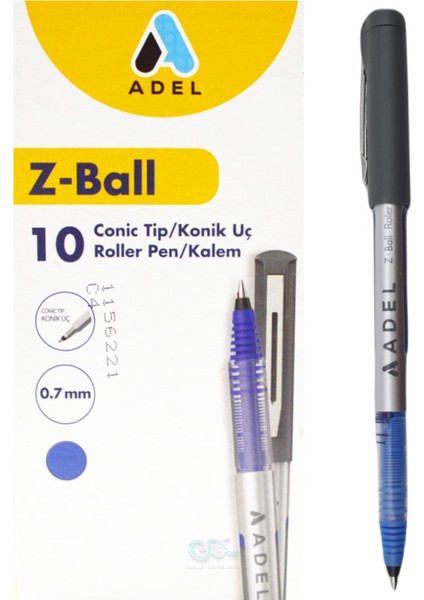 Z Ball Roller Kalem 0.7 mm Mavi 10 Adet