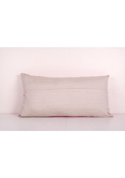 Pembe Uzun Çizgili El Dokuma Kilim Kırlent Kılıf fırsatları