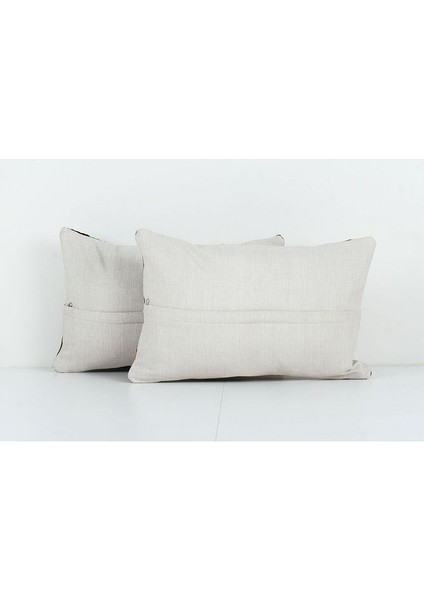 Kahverengi Renkli Geometrik El Dokuma Kilim Kırlent Kılıf 30 x 45 cm fırsatları