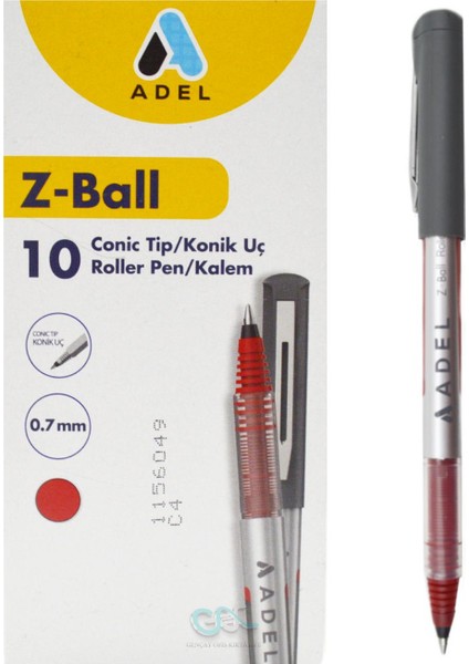 Z Ball Roller Kalem 0.7 mm Kırmızı 10 Adet