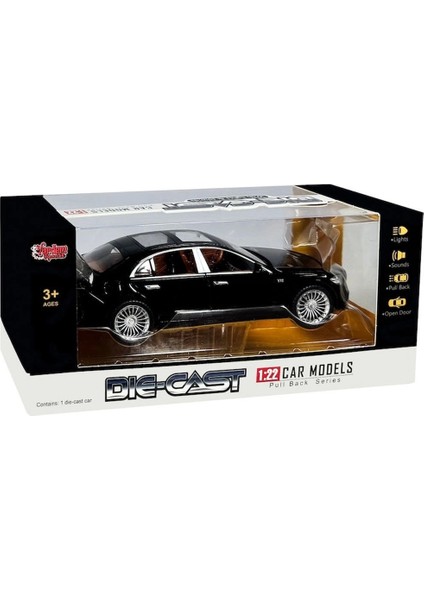 HCL-913 Çek Bırak 1:22 Sesli ve Işıklı Metal Araba -Vardem