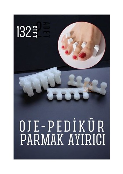 Oje Parmak Ayırıcı Pedikür Süngeri 132 Çift