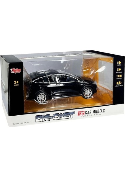 HCL-911 Çek Bırak 1:22 Sesli ve Işıklı Metal Araba -Vardem