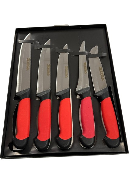 5'li Bıçak Seti Paslanmaz Çelikten Bıçak Kurban Seti, Profesyonel Bıçak Seti Kırmızı fırsatları
