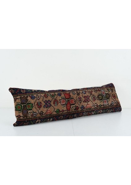 Kahverengi Renkli Geometrik El Dokuma Kilim Kırlent Kılıf 30 x 100 cm fiyatları