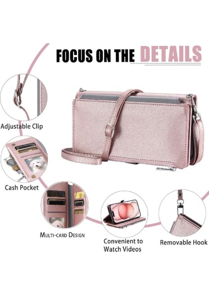 Samsung Galaxy Crossbody 5g Uzun Kordon Fermuar Faturaları Yuvası 9 Için Crossbody Durumda (Yurt Dışından)