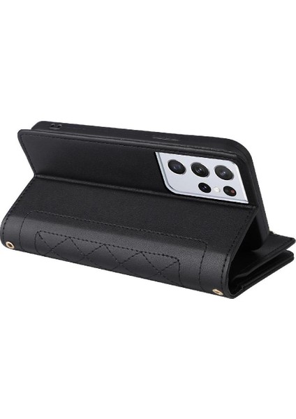 Samsung Galaxy S21 Ultra Kayış Darbeye Cüzdan Kart Yuvaları Için Flip Case (Yurt Dışından) fırsatları