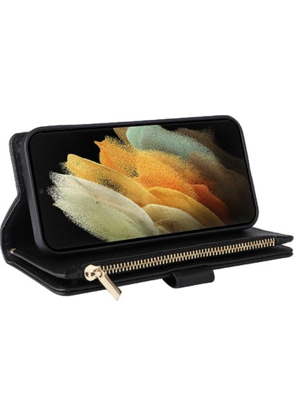 Samsung Galaxy S21 Ultra Kayış Darbeye Cüzdan Kart Yuvaları Için Flip Case (Yurt Dışından) indirimleri