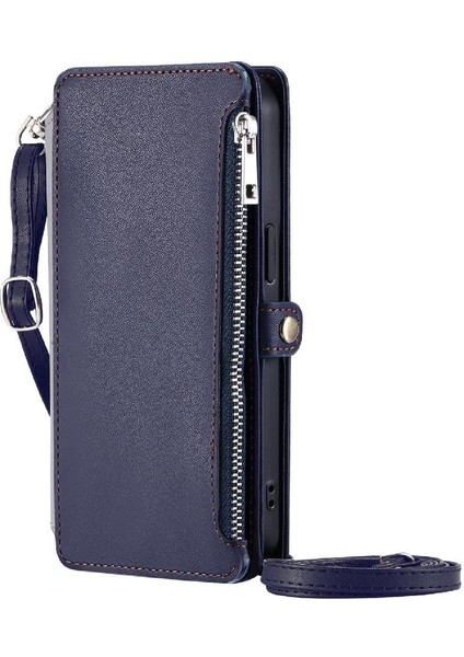 Samsung Galaxy A21 Fermuar Faturaları Yuvası Uzun Kordon 9 Için Crossbody Durumda (Yurt Dışından)