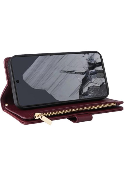 Google Piksel 8 Pro Kayış Kart Yuvaları Için Flip Case Darbeye Cüzdan (Yurt Dışından)