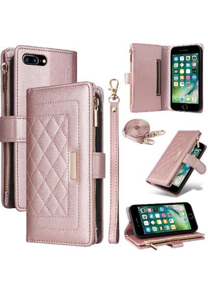 IPhone 6 Için Flip Case Artı Kart Yuvaları Kayış Darbeye Cüzdan (Yurt Dışından)