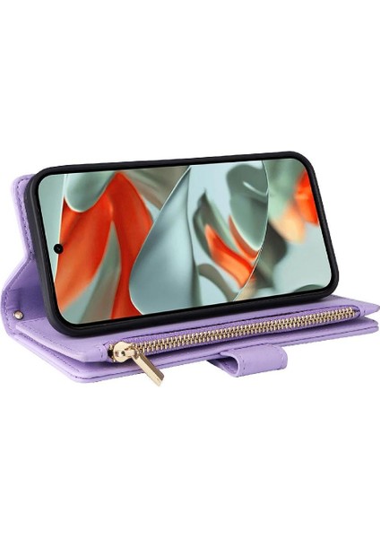Google Piksel 9 Pro Xl Cüzdan Kart Yuvaları Için Flip Case Kayış Darbeye (Yurt Dışından)