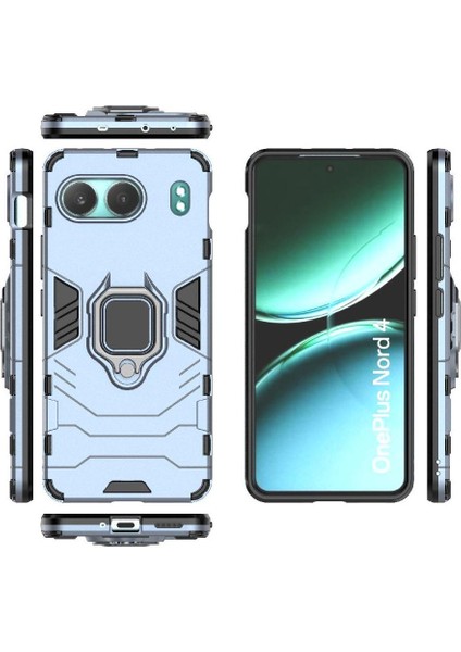 Oneplus Nord 4 Askeri Sınıf Koruma Için Halka Araba Montaj Kickstand Durumda (Yurt Dışından)