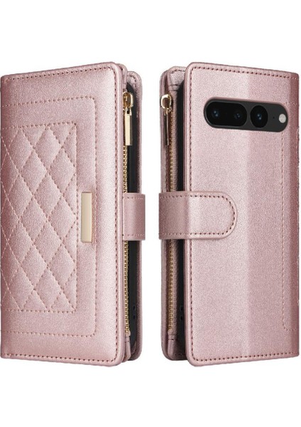 Google Piksel 7 Pro Kayış Darbeye Dayanıklı Cüzdan Kart Yuvaları Için Flip Case (Yurt Dışından)