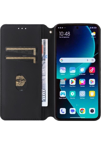 Xiaomi 14T Manyetik Kapatma Kart Yuvaları Için Flip Case Tutucu 3D Desen (Yurt Dışından) fiyatları