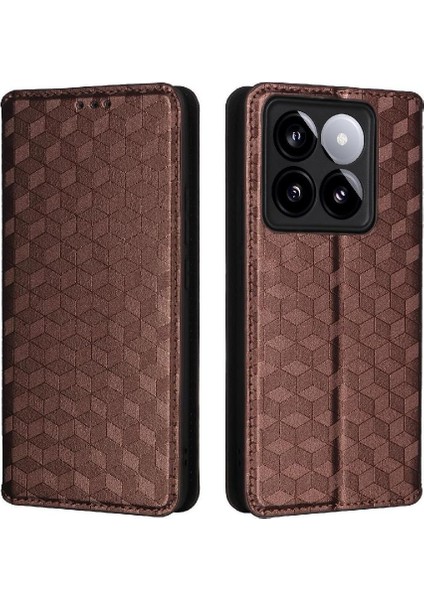 Xiaomi 14T Manyetik Kapatma Kart Yuvaları Için Flip Case Tutucu 3D Desen (Yurt Dışından) modelleri