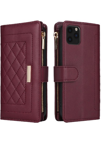 IPhone 11 Için Flip Case Pro Max Cüzdan Kayış Kart Yuvaları Darbeye (Yurt Dışından)
