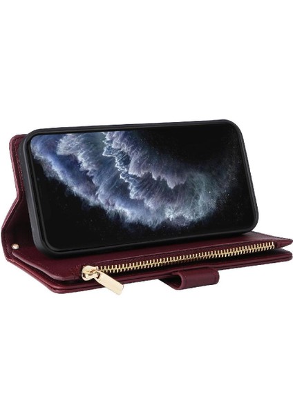 IPhone 11 Için Flip Case Pro Max Cüzdan Kayış Kart Yuvaları Darbeye (Yurt Dışından)
