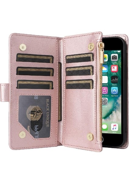 IPhone 6 Için Flip Case Darbeye Cüzdan Kart Yuvaları Kayış (Yurt Dışından)