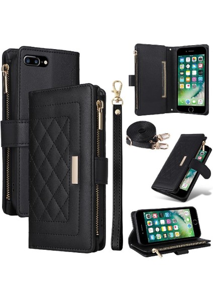 IPhone 6 Için Flip Case Artı Kart Yuvaları Kayış Darbeye Cüzdan (Yurt Dışından)