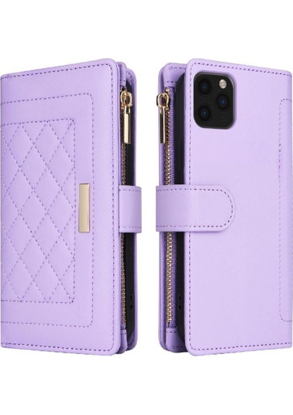 IPhone 11 Için Flip Case Pro Max Cüzdan Kayış Kart Yuvaları Darbeye (Yurt Dışından)