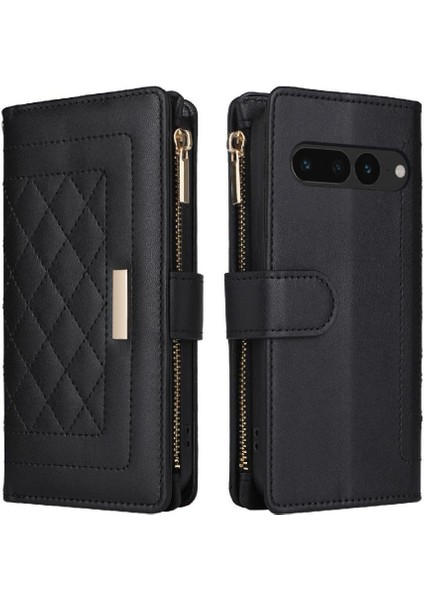 Google Piksel 7 Pro Kayış Darbeye Dayanıklı Cüzdan Kart Yuvaları Için Flip Case (Yurt Dışından)