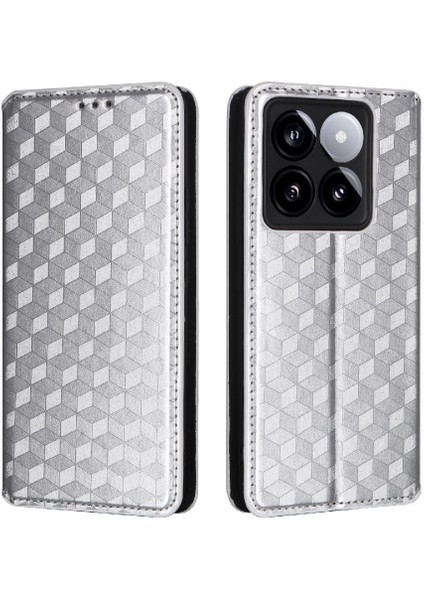 Xiaomi 14T Manyetik Kapatma Kart Yuvaları Için Flip Case Tutucu 3D Desen (Yurt Dışından)