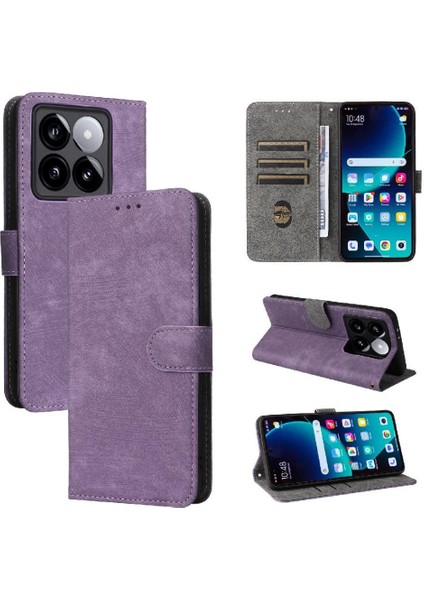 Xiaomi 14T Kart Yuvaları Için Kılıf Kapak Rfıd Engelleme Pu Deri Manyetik (Yurt Dışından)