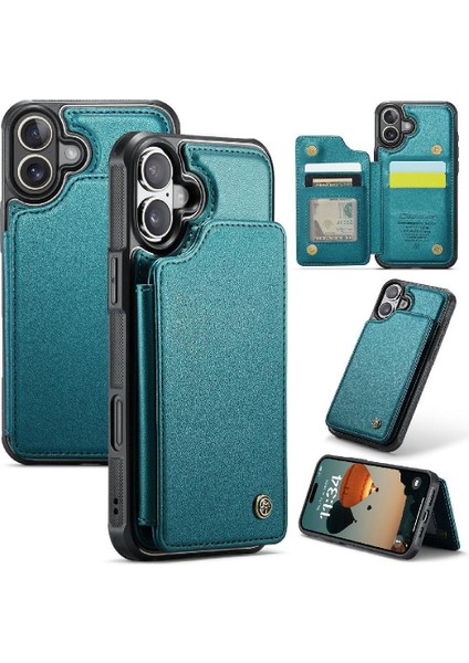IPhone 16 Için Flip Case Kart Tutucu Rfıd Engelleme Ince Darbeye Durumda Pu (Yurt Dışından) modelleri