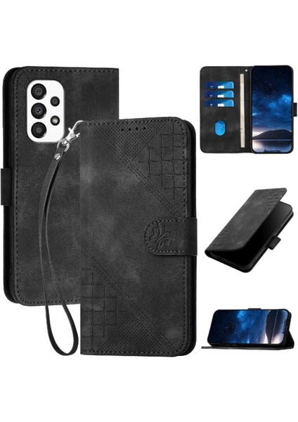 Samsung Galaxy A33 Yüksek Kalite Deri Telefon Kılıfı Için Flip Case Kabartmalı (Yurt Dışından)