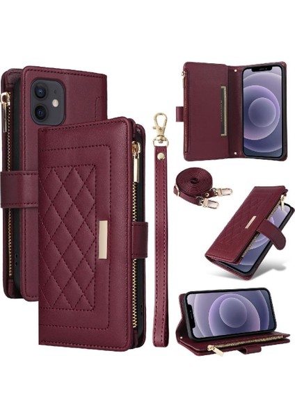 IPhone 11 Cüzdan Askısı Darbeye Dayanıklı Kart Yuvaları Için Flip Case (Yurt Dışından)
