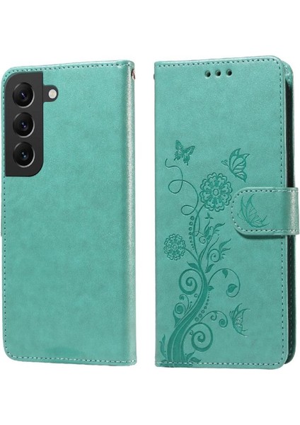Samsung Galaxy S22 Artı Cardyuvaları Çiçek Deri Flip Case Için Flip Case (Yurt Dışından)