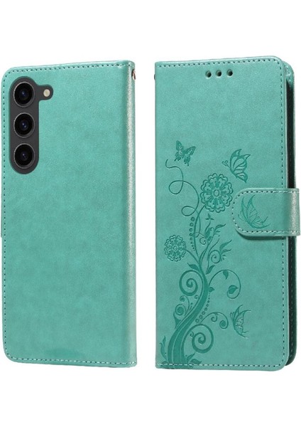 Samsung Galaxy S23 Deri Flip Kart Yuvaları Çiçek Için Flip Case (Yurt Dışından) fırsatları