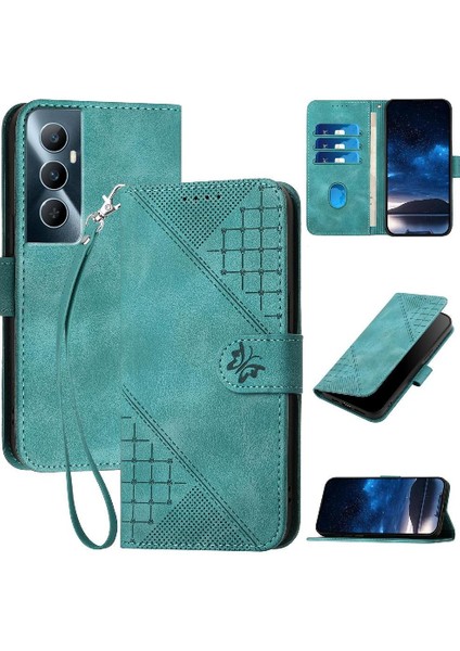 Ayrılabilir El Kayışı Yüksek Kaliteli Deri ile Realme C65 Için Flip Case (Yurt Dışından)