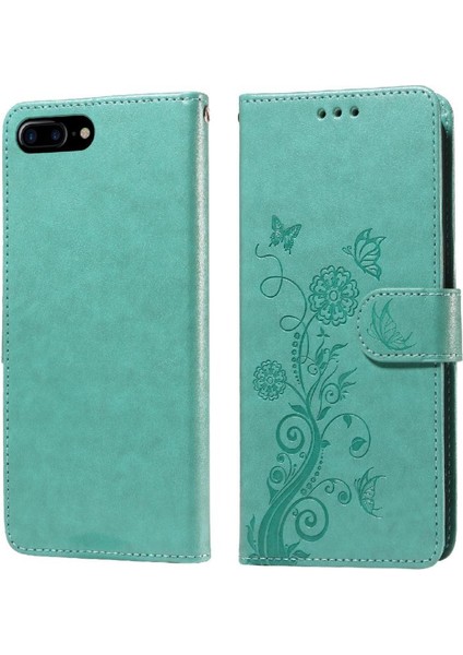 IPhone 6 Için Flip Case Artı Deri Kart Yuvaları Flip Çiçek (Yurt Dışından)