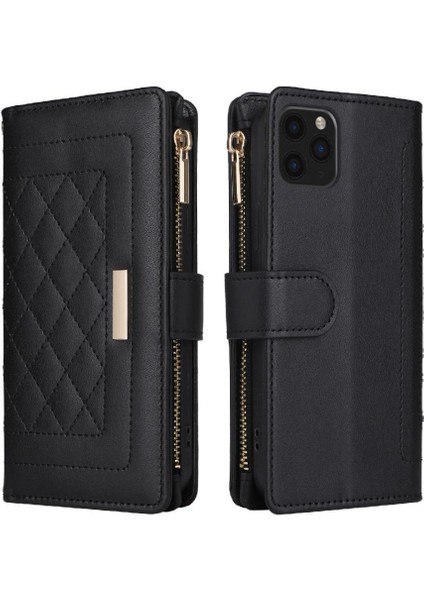 IPhone 11 Için Flip Case Pro Max Cüzdan Kayış Kart Yuvaları Darbeye (Yurt Dışından)