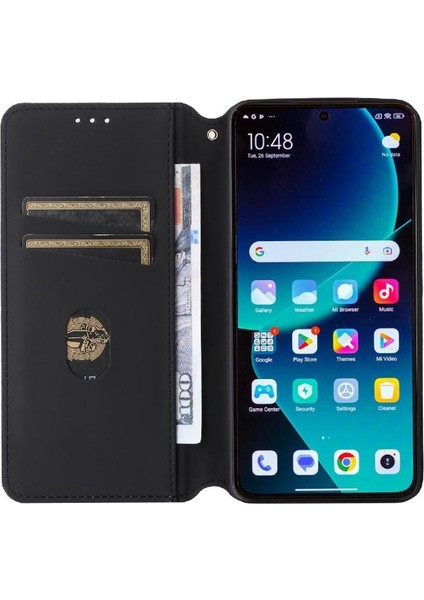 Xiaomi 14T Manyetik Kapatma Kart Yuvaları Için Flip Case Tutucu 3D Desen (Yurt Dışından) indirimleri