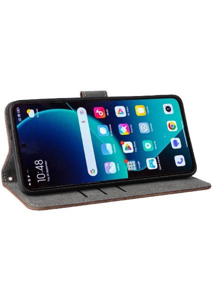 Manyi Mall Xiaomi 14T Pro Flip Folio Cüzdan Manyetik Kapatma Pu Deri Kart (Yurt Dışından)