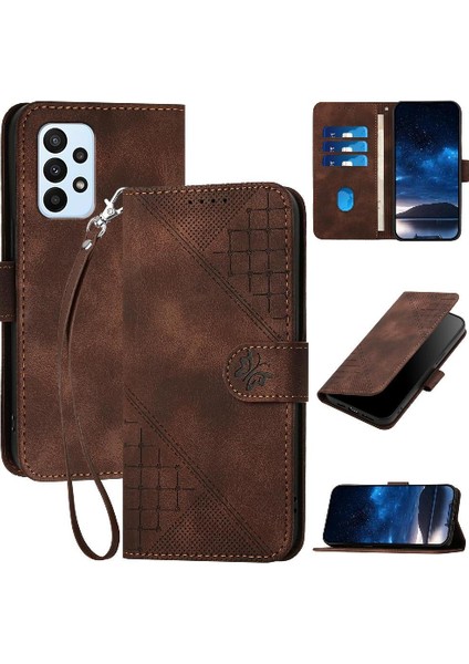 Ayrılabilir El Kayışı ve Kredi ile Samsung Galaxy A23 4g Için Flip Case (Yurt Dışından)