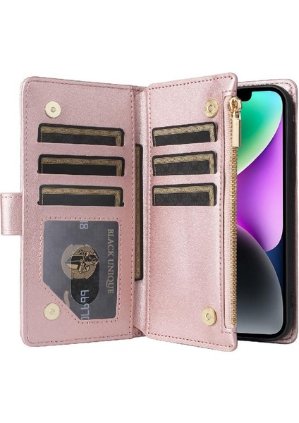 IPhone 13 Kart Yuvaları Kayış Darbeye Dayanıklı Cüzdan Için Flip Case (Yurt Dışından) modelleri