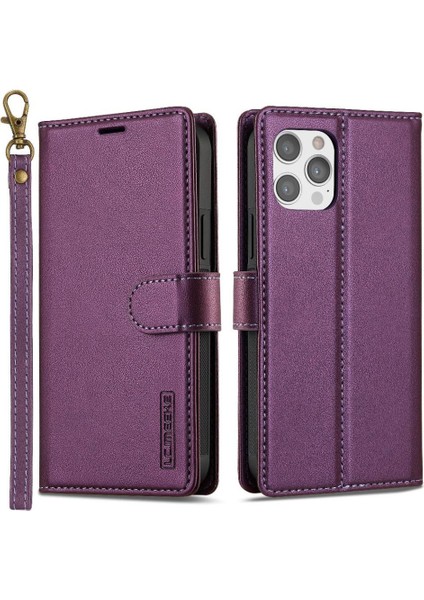 IPhone 11 Için Flip Case Pro Max Bölünmüş Deri Cüzdan Telefon Kapak 2 In 1 Pu (Yurt Dışından)