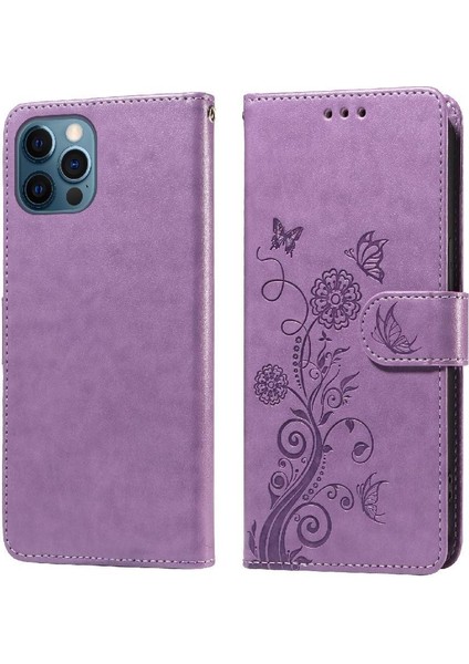 IPhone 13 Için Flip Case Pro Deri Flip Çiçek Cardyuvaları (Yurt Dışından)