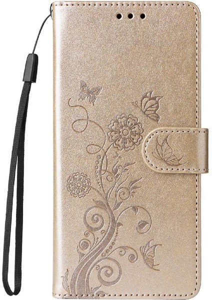 IPhone 12 Mini Flip Deri Çiçek Kart Yuvaları Için Flip Case (Yurt Dışından)
