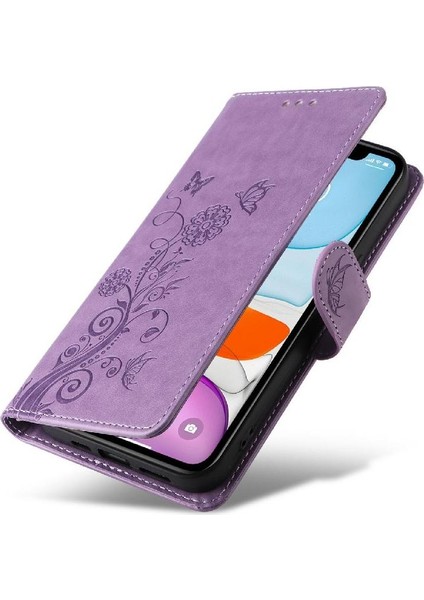 IPhone 11 Için Flip Case Deri Kart Yuvaları Çiçek Flip (Yurt Dışından) modelleri