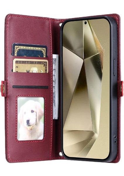 Cüzdan Crossbody Kılıf IPhone 12 Için Pro Fermuar Faturaları Yuvası Cüzdan Kılıf (Yurt Dışından)