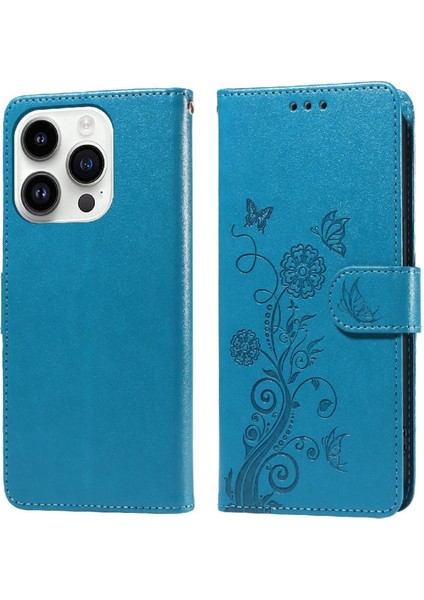 IPhone 14 Için Flip Case Pro Max Cardyuvaları Çiçek Flip Deri (Yurt Dışından)
