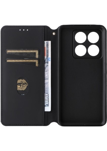 Xiaomi 14T Manyetik Kapatma Kart Yuvaları Için Flip Case Tutucu 3D Desen (Yurt Dışından) fiyatları